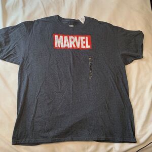 NWT Marvel Logo Gray Red White Tee Tshirt XXL